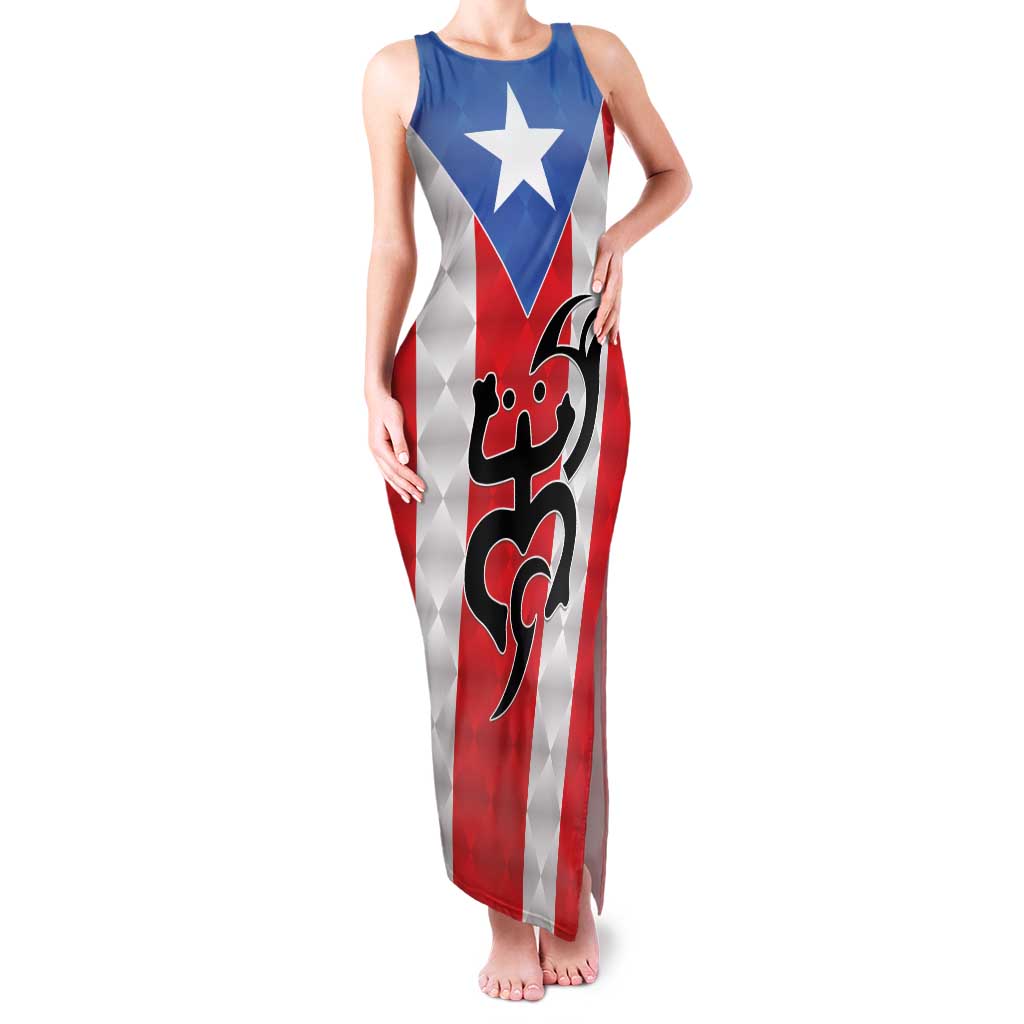 Puerto Rico Football Custom Family Matching Tank Maxi Dress and Hawaiian Shirt Come On El Huracan Azul