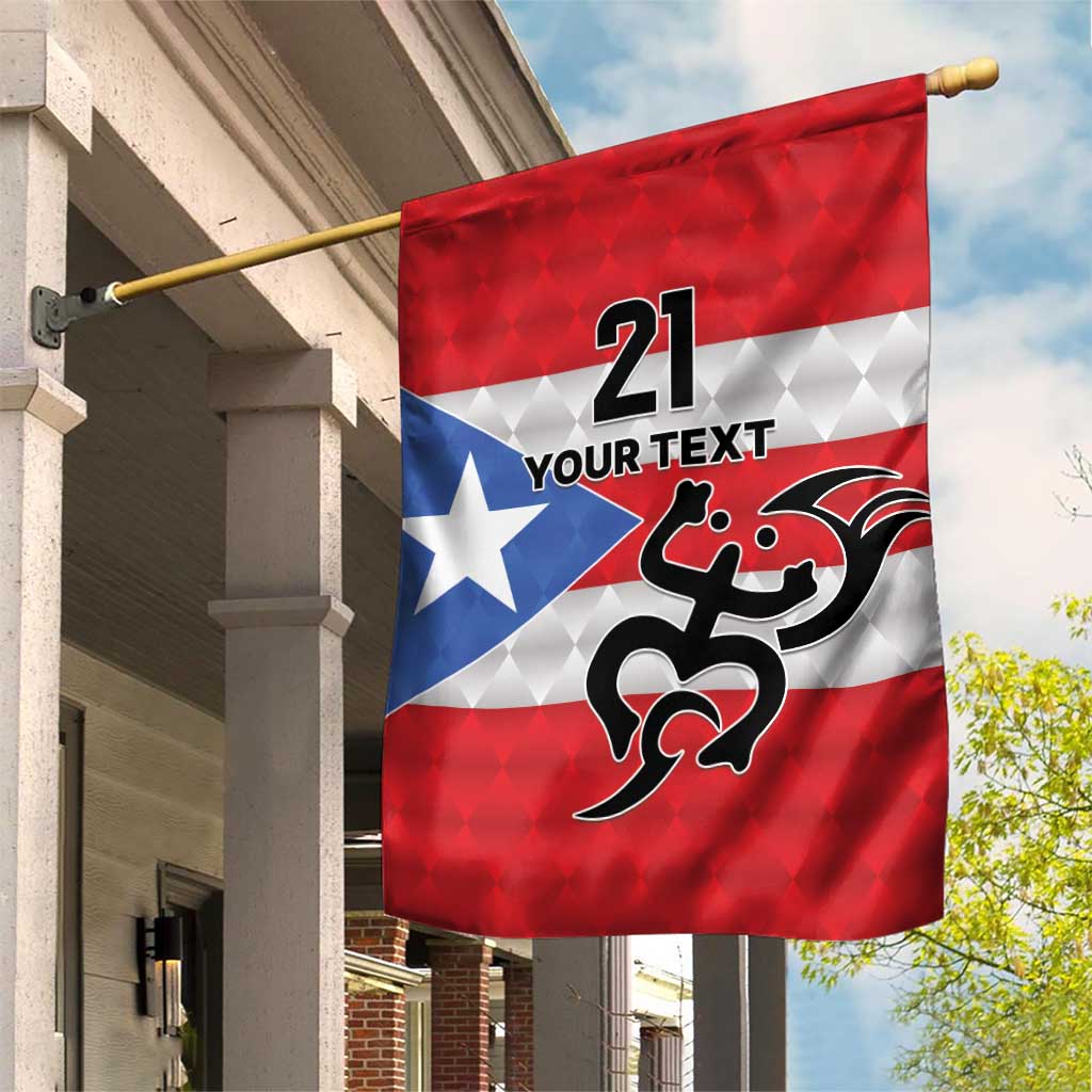 Puerto Rico Football Custom Garden Flag Come On El Huracan Azul