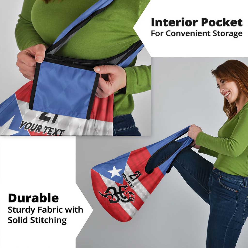 Puerto Rico Football Custom Grocery Bag Come On El Huracan Azul