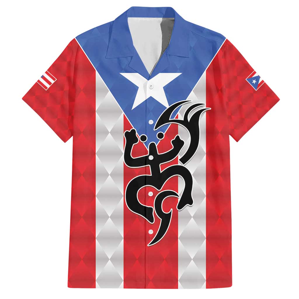 Puerto Rico Football Custom Hawaiian Shirt Come On El Huracan Azul