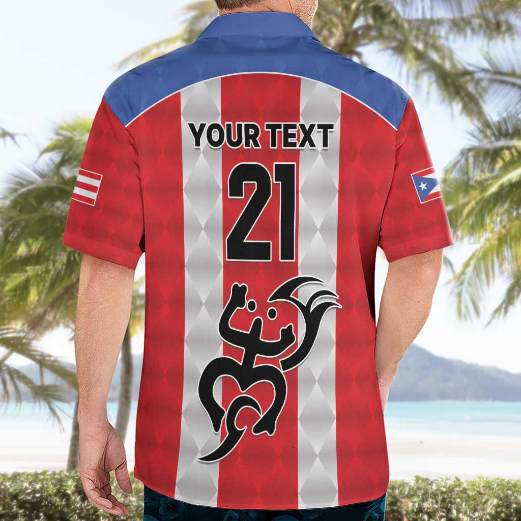 Puerto Rico Football Custom Hawaiian Shirt Come On El Huracan Azul