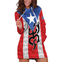Puerto Rico Football Custom Hoodie Dress Come On El Huracan Azul