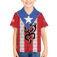 Puerto Rico Football Custom Kid Hawaiian Shirt Come On El Huracan Azul