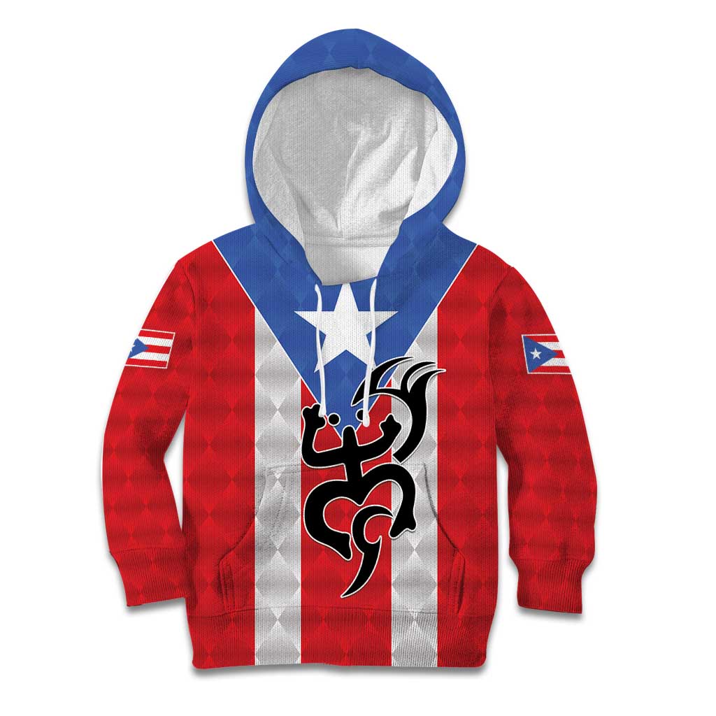 Puerto Rico Football Custom Kid Hoodie Come On El Huracan Azul