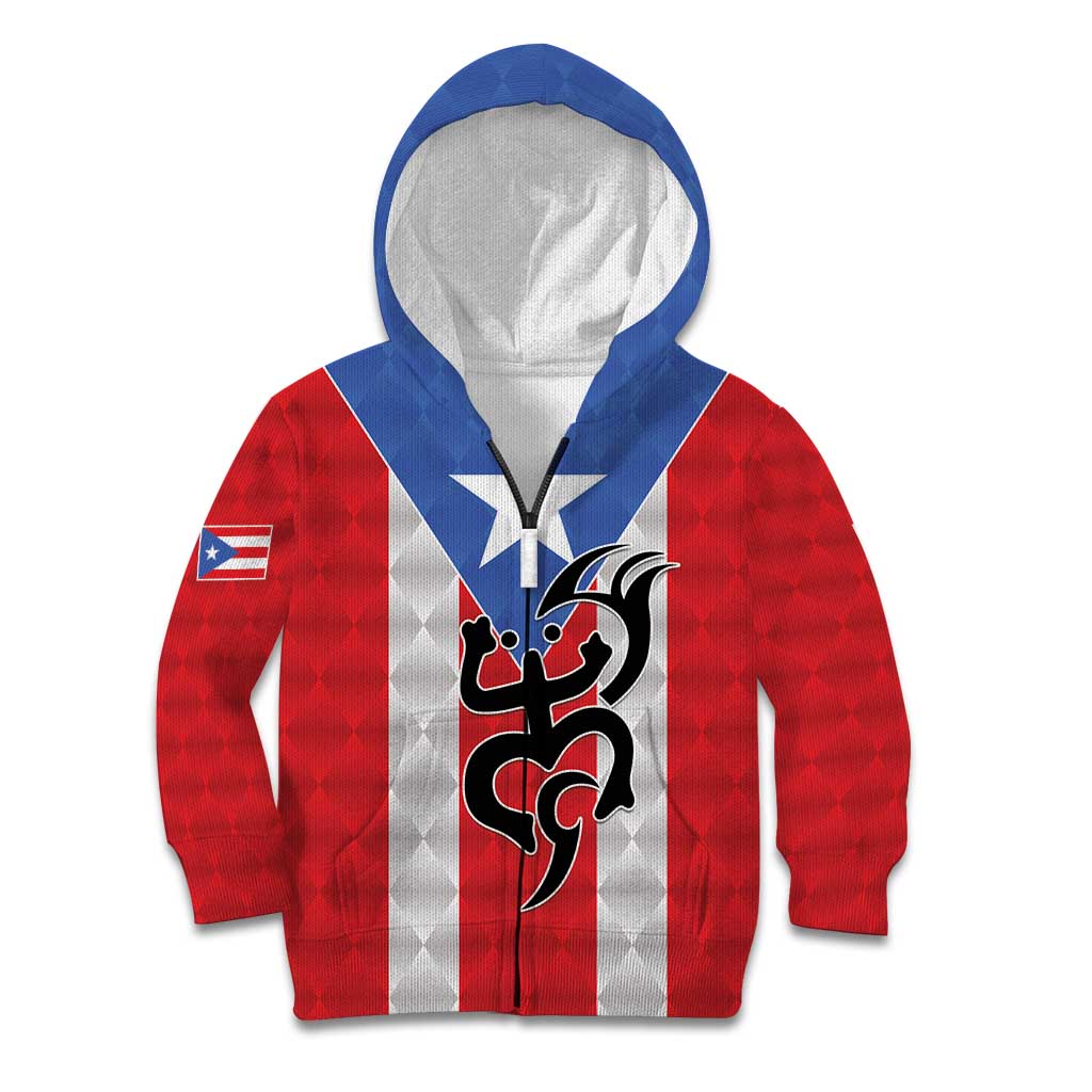 Puerto Rico Football Custom Kid Hoodie Come On El Huracan Azul