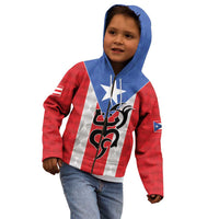 Puerto Rico Football Custom Kid Hoodie Come On El Huracan Azul
