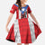 Puerto Rico Football Custom Kid Short Sleeve Dress Come On El Huracan Azul