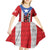 Puerto Rico Football Custom Kid Short Sleeve Dress Come On El Huracan Azul