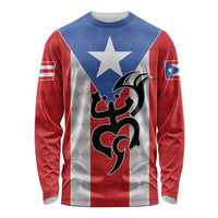 Puerto Rico Football Custom Long Sleeve Shirt Come On El Huracan Azul