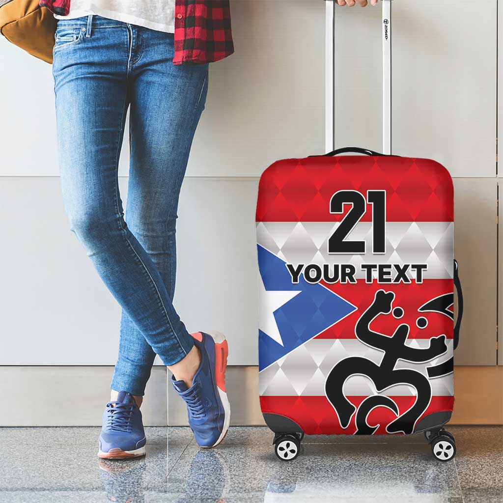 Puerto Rico Football Custom Luggage Cover Come On El Huracan Azul