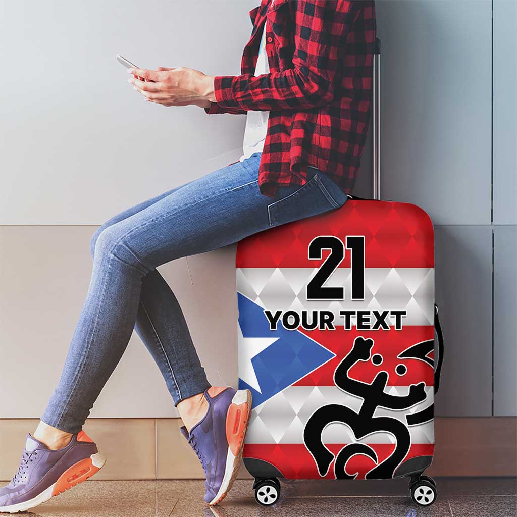 Puerto Rico Football Custom Luggage Cover Come On El Huracan Azul