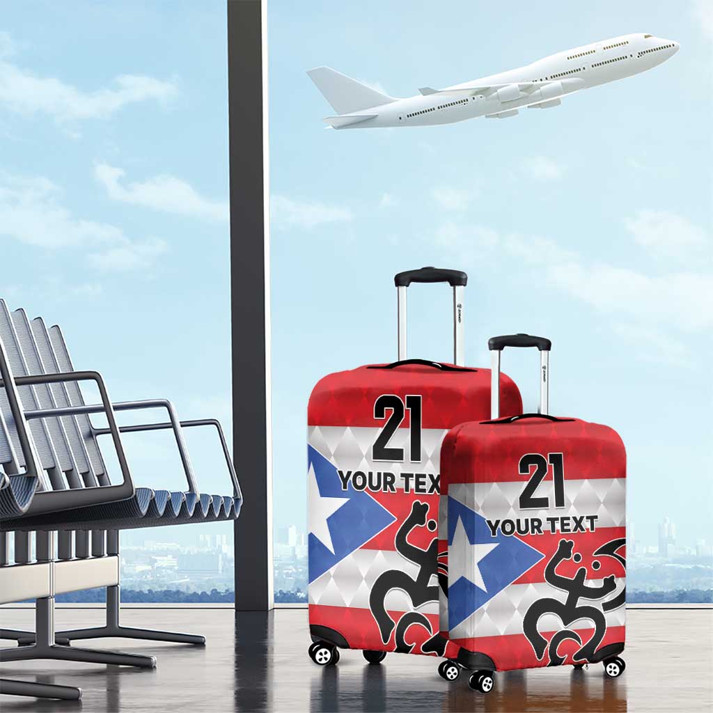 Puerto Rico Football Custom Luggage Cover Come On El Huracan Azul