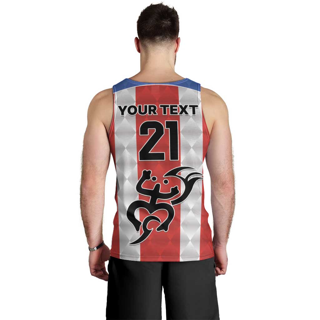 Puerto Rico Football Custom Men Tank Top Come On El Huracan Azul