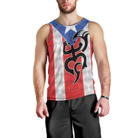 Puerto Rico Football Custom Men Tank Top Come On El Huracan Azul