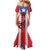 Puerto Rico Football Custom Mermaid Dress Come On El Huracan Azul