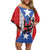 Puerto Rico Football Custom Off Shoulder Short Dress Come On El Huracan Azul
