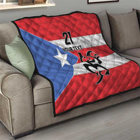 Puerto Rico Football Custom Quilt Come On El Huracan Azul