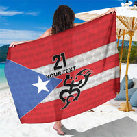 Puerto Rico Football Custom Sarong Come On El Huracan Azul