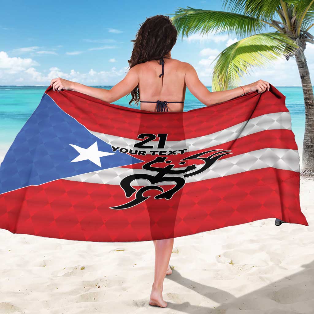 Puerto Rico Football Custom Sarong Come On El Huracan Azul