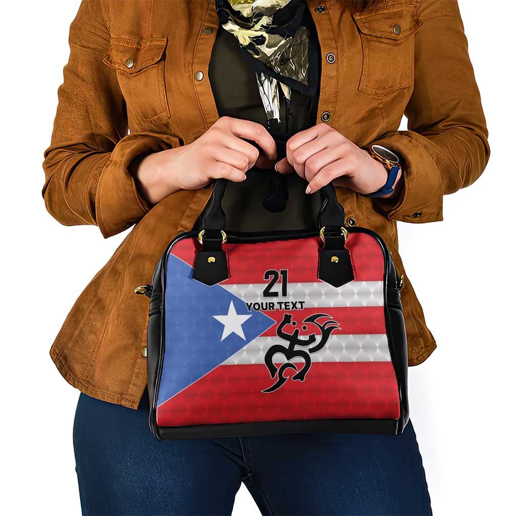 Puerto Rico Football Custom Shoulder Handbag Come On El Huracan Azul