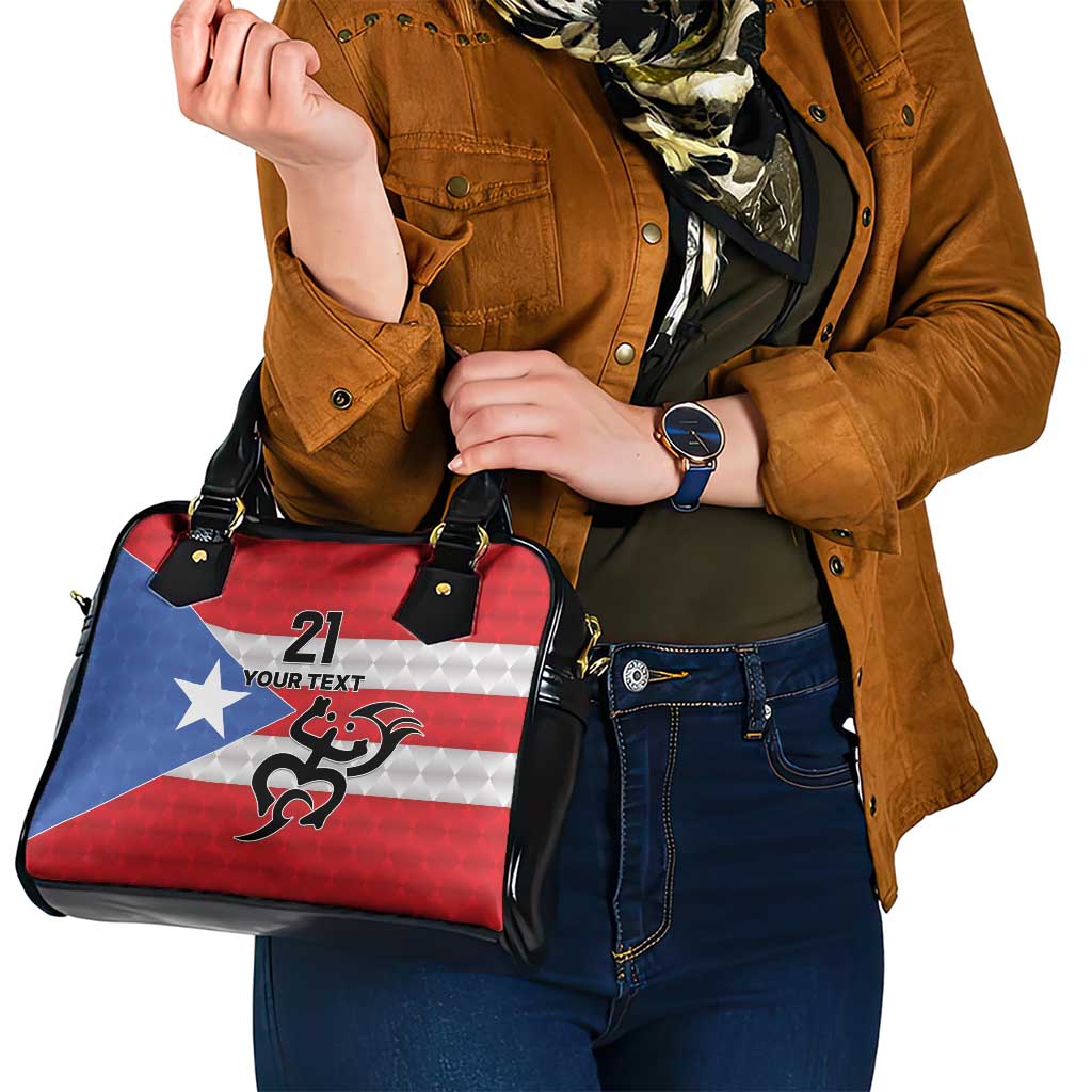 Puerto Rico Football Custom Shoulder Handbag Come On El Huracan Azul