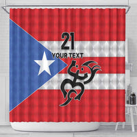 Puerto Rico Football Custom Shower Curtain Come On El Huracan Azul