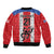 Puerto Rico Football Custom Sleeve Zip Bomber Jacket Come On El Huracan Azul