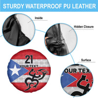 Puerto Rico Football Custom Spare Tire Cover Come On El Huracan Azul