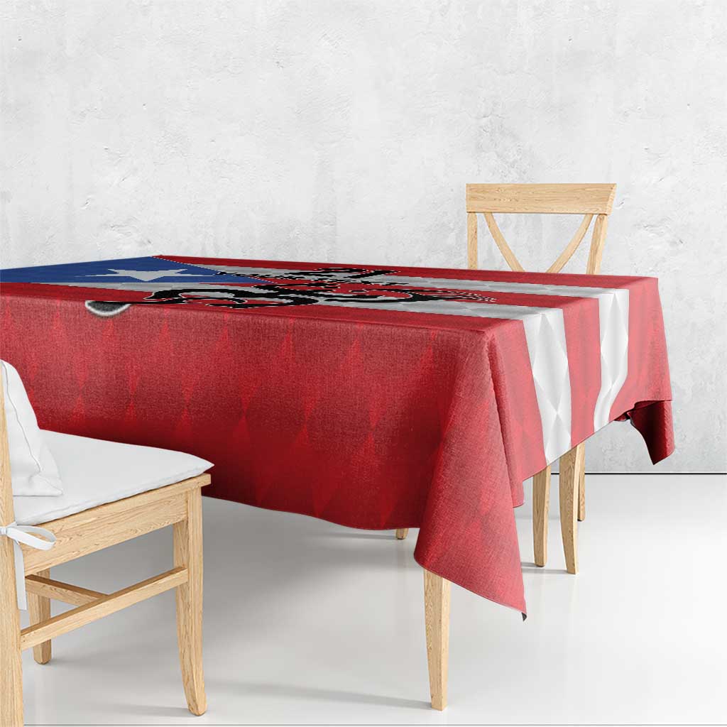 Puerto Rico Football Custom Tablecloth Come On El Huracan Azul