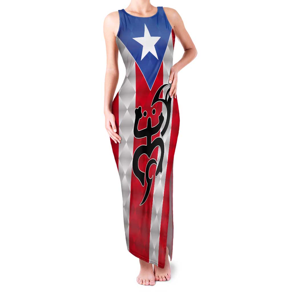 Puerto Rico Football Custom Tank Maxi Dress Come On El Huracan Azul