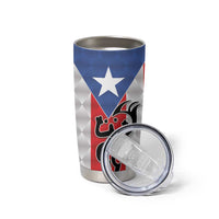 Puerto Rico Football Custom Tumbler Cup Come On El Huracan Azul