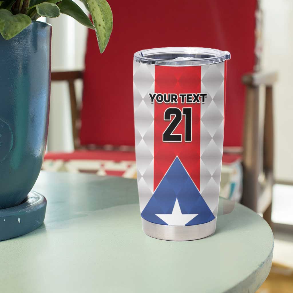 Puerto Rico Football Custom Tumbler Cup Come On El Huracan Azul