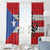 Puerto Rico Football Custom Window Curtain Come On El Huracan Azul