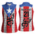Puerto Rico Football Custom Women Sleeveless Polo Shirt Come On El Huracan Azul