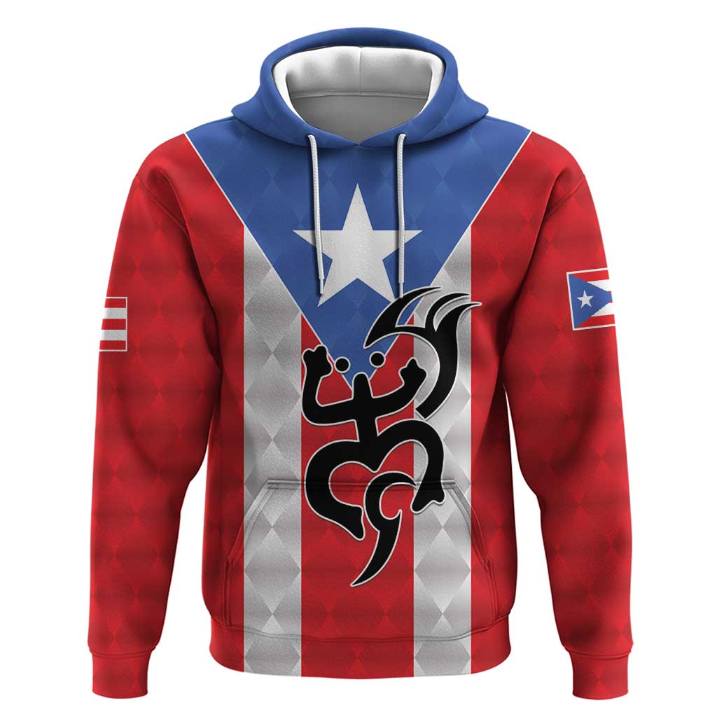 Puerto Rico Football Custom Zip Hoodie Come On El Huracan Azul