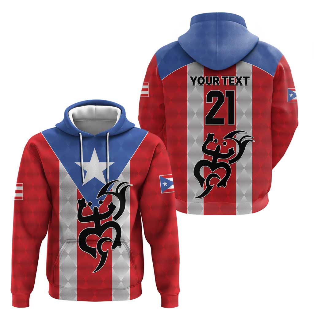 Puerto Rico Football Custom Zip Hoodie Come On El Huracan Azul