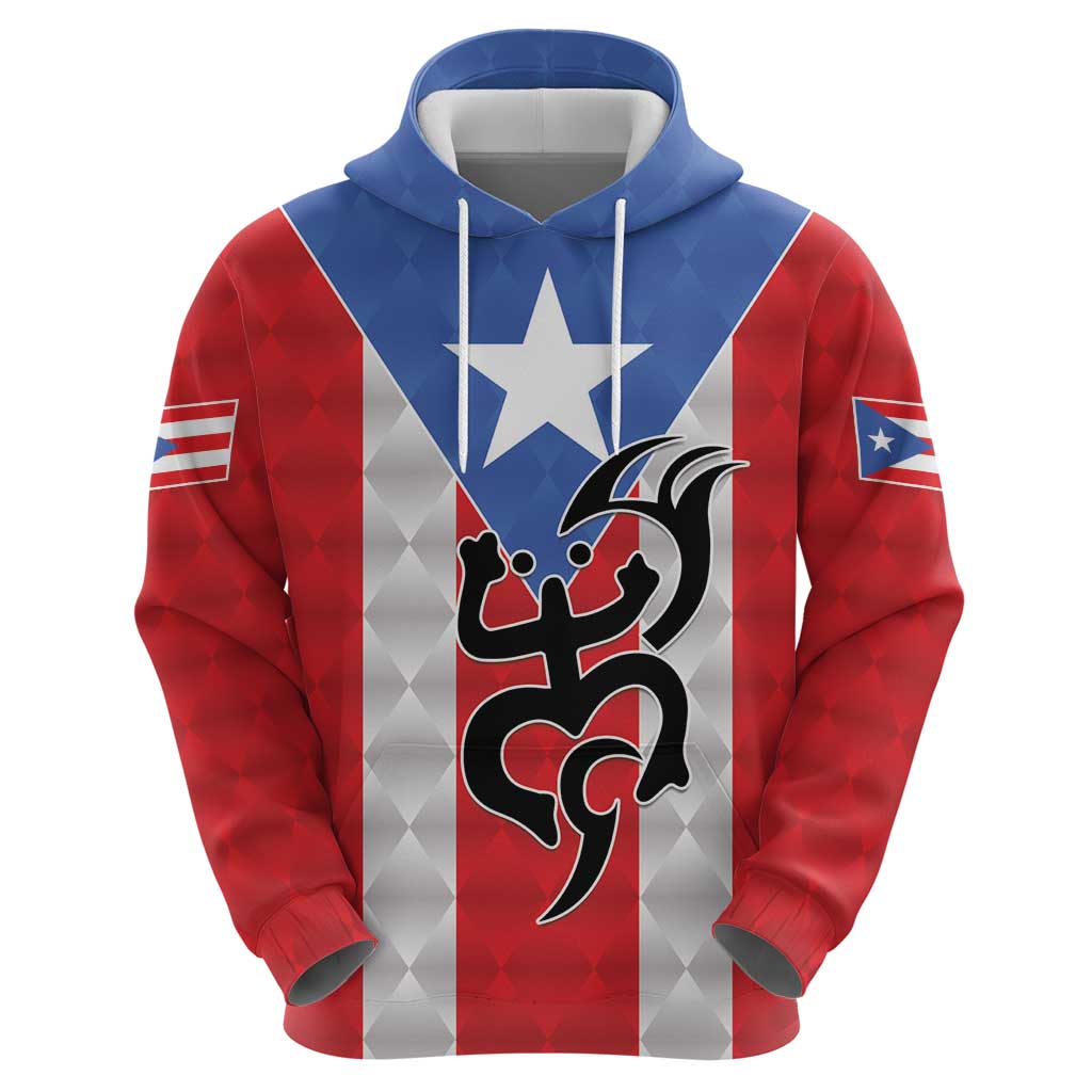 Puerto Rico Football Custom Zip Hoodie Come On El Huracan Azul