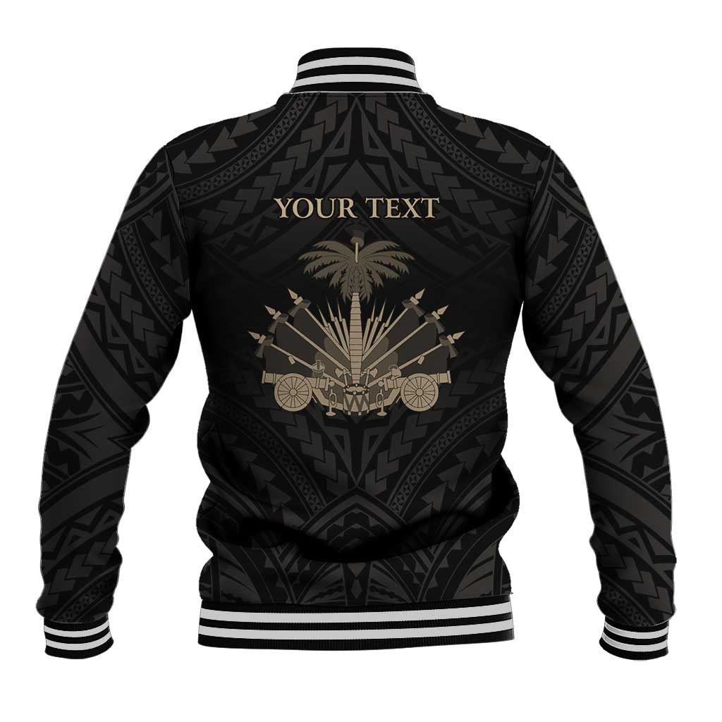 Personalized Haiti First Black Republic Baseball Jacket Negre Marron With Map And Flag