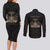 Personalized Haiti First Black Republic Couples Matching Long Sleeve Bodycon Dress and Long Sleeve Button Shirt Negre Marron With Map And Flag