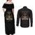 Personalized Haiti First Black Republic Couples Matching Off Shoulder Maxi Dress and Long Sleeve Button Shirt Negre Marron With Map And Flag