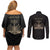 Personalized Haiti First Black Republic Couples Matching Off Shoulder Short Dress and Long Sleeve Button Shirt Negre Marron With Map And Flag