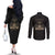 Personalized Haiti First Black Republic Couples Matching Off The Shoulder Long Sleeve Dress and Long Sleeve Button Shirt Negre Marron With Map And Flag