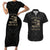 Personalized Haiti First Black Republic Couples Matching Short Sleeve Bodycon Dress and Hawaiian Shirt Negre Marron With Map And Flag