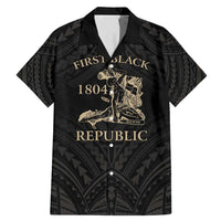 Personalized Haiti First Black Republic Family Matching Mermaid Dress and Hawaiian Shirt Negre Marron With Map And Flag