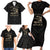 Personalized Haiti First Black Republic Family Matching Short Sleeve Bodycon Dress and Hawaiian Shirt Negre Marron With Map And Flag