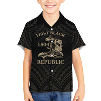 Personalized Haiti First Black Republic Hawaiian Shirt Negre Marron With Map And Flag