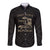 Personalized Haiti First Black Republic Long Sleeve Button Shirt Negre Marron With Map And Flag