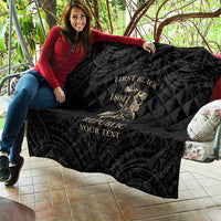 Personalized Haiti First Black Republic Quilt Negre Marron With Map And Flag