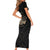 Personalized Haiti First Black Republic Short Sleeve Bodycon Dress Negre Marron With Map And Flag