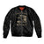 Personalized Haiti First Black Republic Sleeve Zip Bomber Jacket Negre Marron With Map And Flag